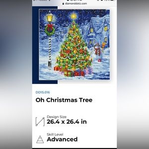 Brand new in box diamond dotz Oh Christmas Tree